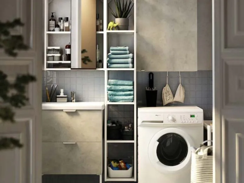 18 ideas de estantes para baños modernos y pequeños