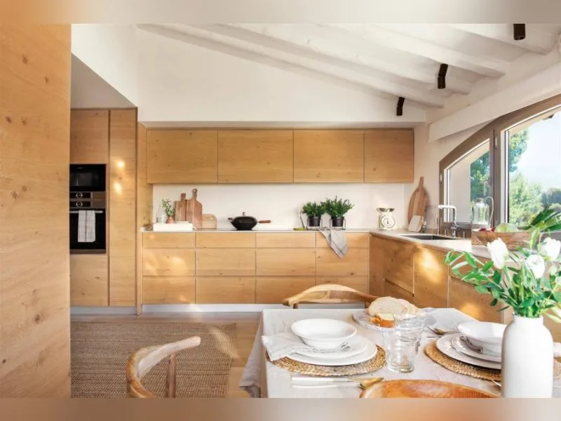 Cocina moderna de madera