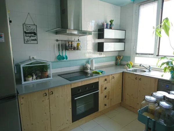 Cocina vintage azul