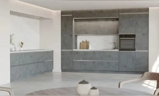 Cocina de cemento pulido
