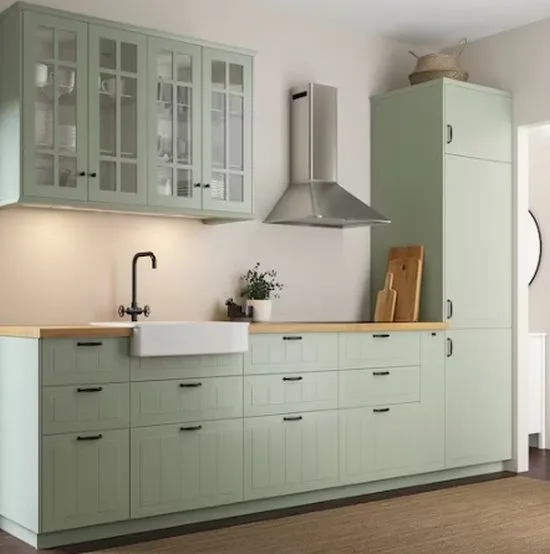 Cocina integral verde claro
