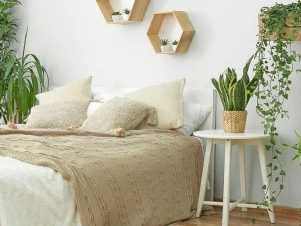 Dormitorio Urban jungle con luz