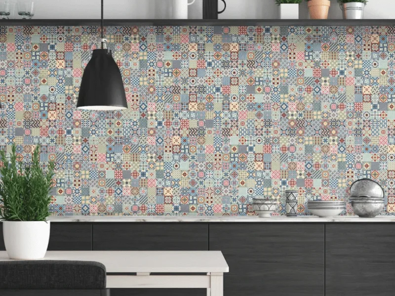 Azulejo moderno de porcelana multicolor