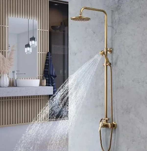 Baño moderno con ducha estilo clásico
