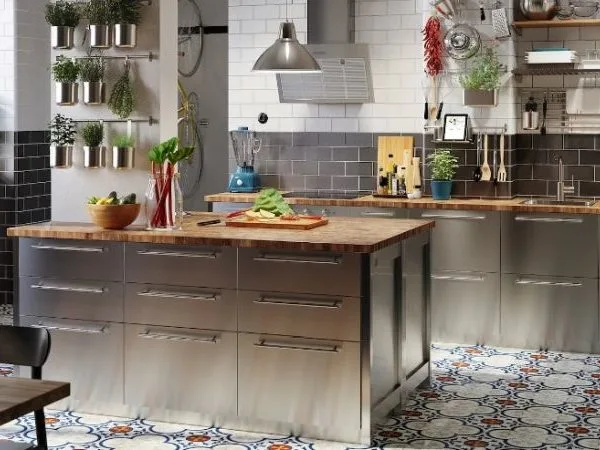 Cocina integral de acero inoxidable