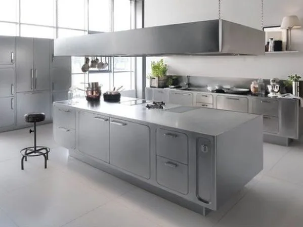 Cocina integral en acero inoxidable