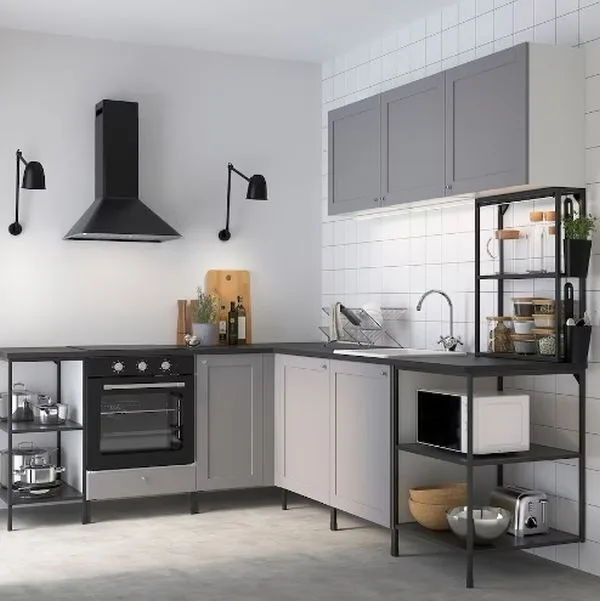 Modelos de cocinas integrales grises