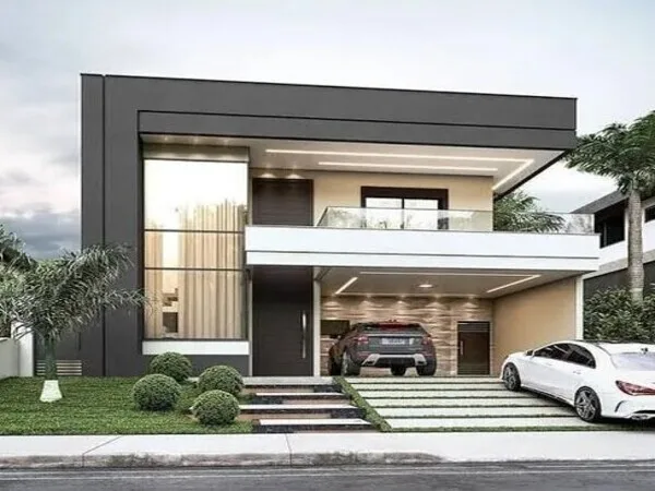 Fachadas de casas modernas y bonitas con balcon