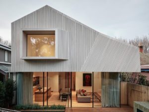 Fachadas de casas modernas bonitas con madera en gris