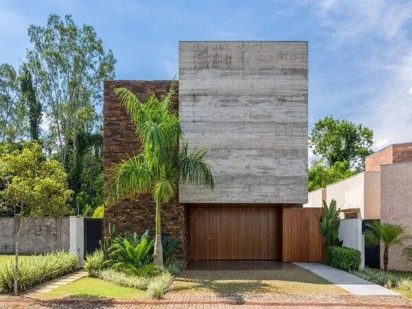Fachadas de casas modernas minimalistas de varios materiales