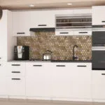 Cocina moderna en blanco mate