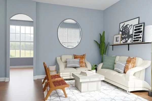 ideas de decoracion para casas pequeñas con espejo ovalado