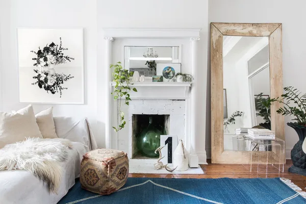 ideas de decoracion para casas pequeñas con espejo de pie