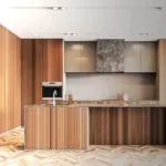 Cocina Inetgral en Madera moderna de diseño con isla