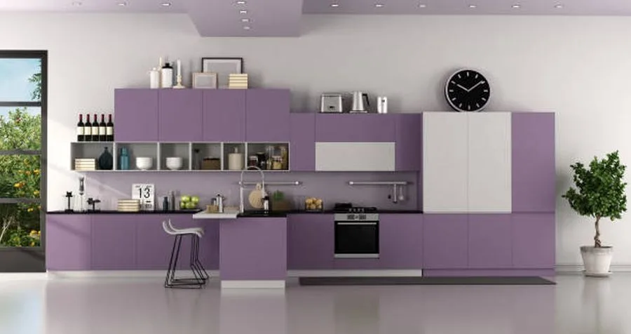 Cocinas moradas modernas