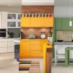 3 cocinas en diferentes colores