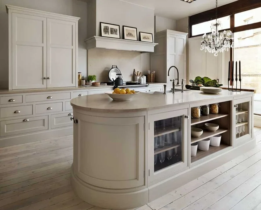 Cocina color topo