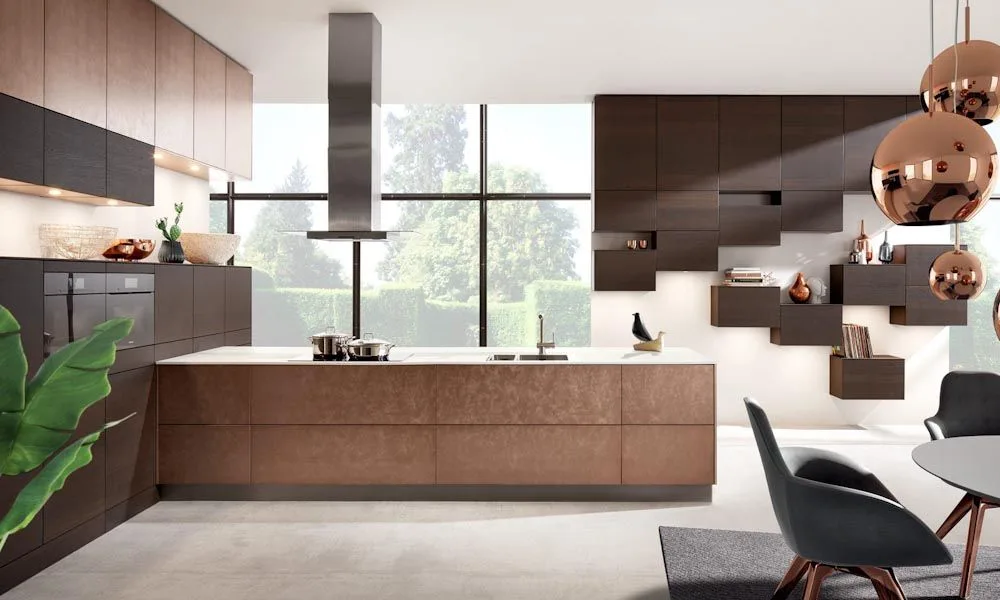 Cocina metalizada en bronce