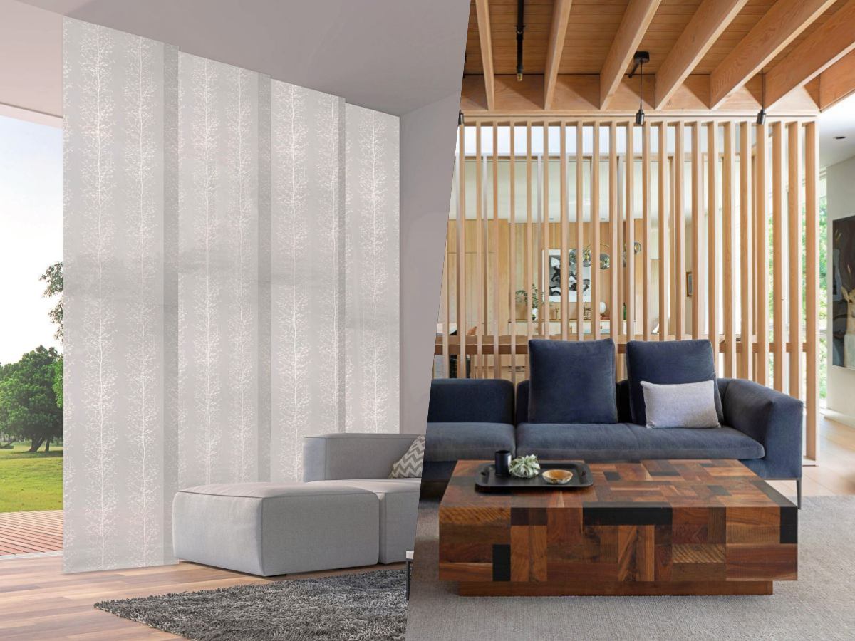 Listones madera para separar ambientes  Modern room divider, Living room  divider, Wood room divider