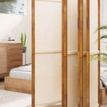 Panel tipo biombo madera movil para dormitorio