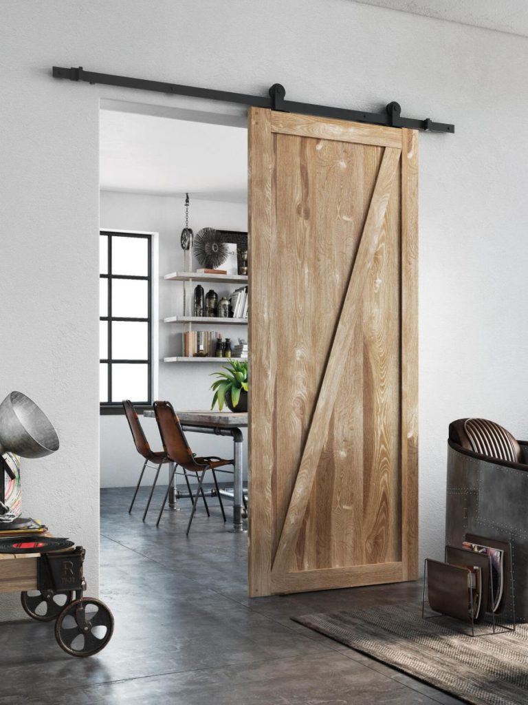 Puerta corredera de madera Leroy Merlin