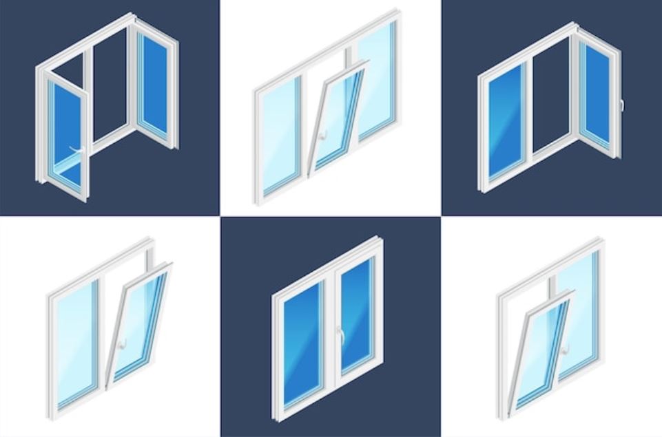 Ventanas modernas vector