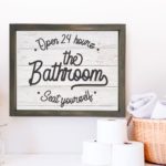 Cuadro con mensaje para el decorar el baño