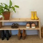 Zapatero estante de madera