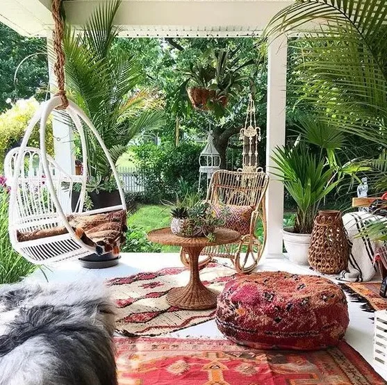 porche como un jardín