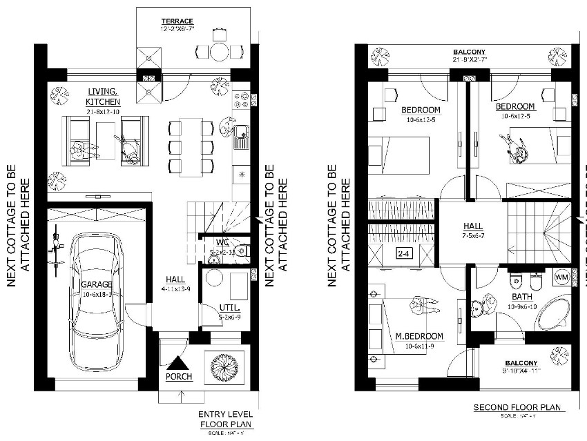 Planos de casas pequeñas de dos pisos: modernas y otros