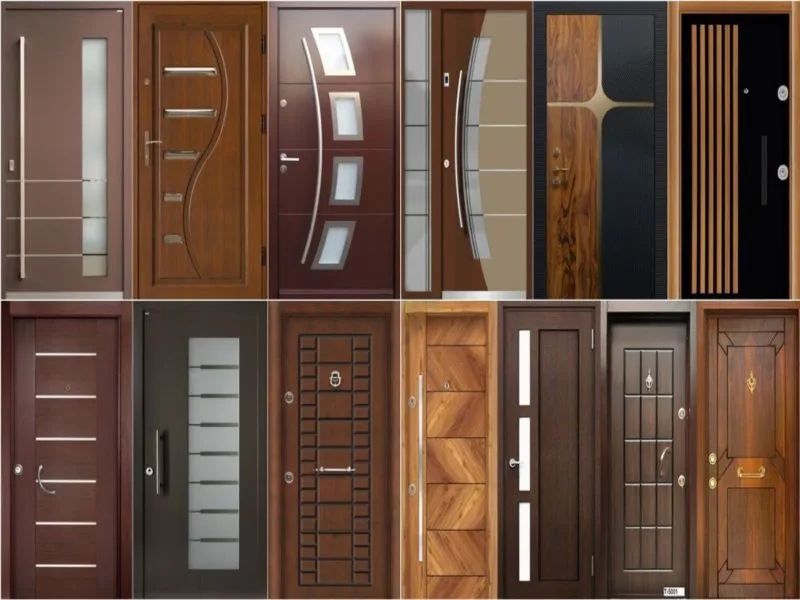 puerta de madera moderna